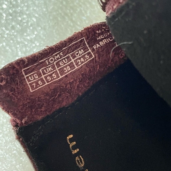 TOMS Womens Leila Oxblood Red leather boot bootie Carpe Diem 7.5 Tassel - Picture 9 of 12